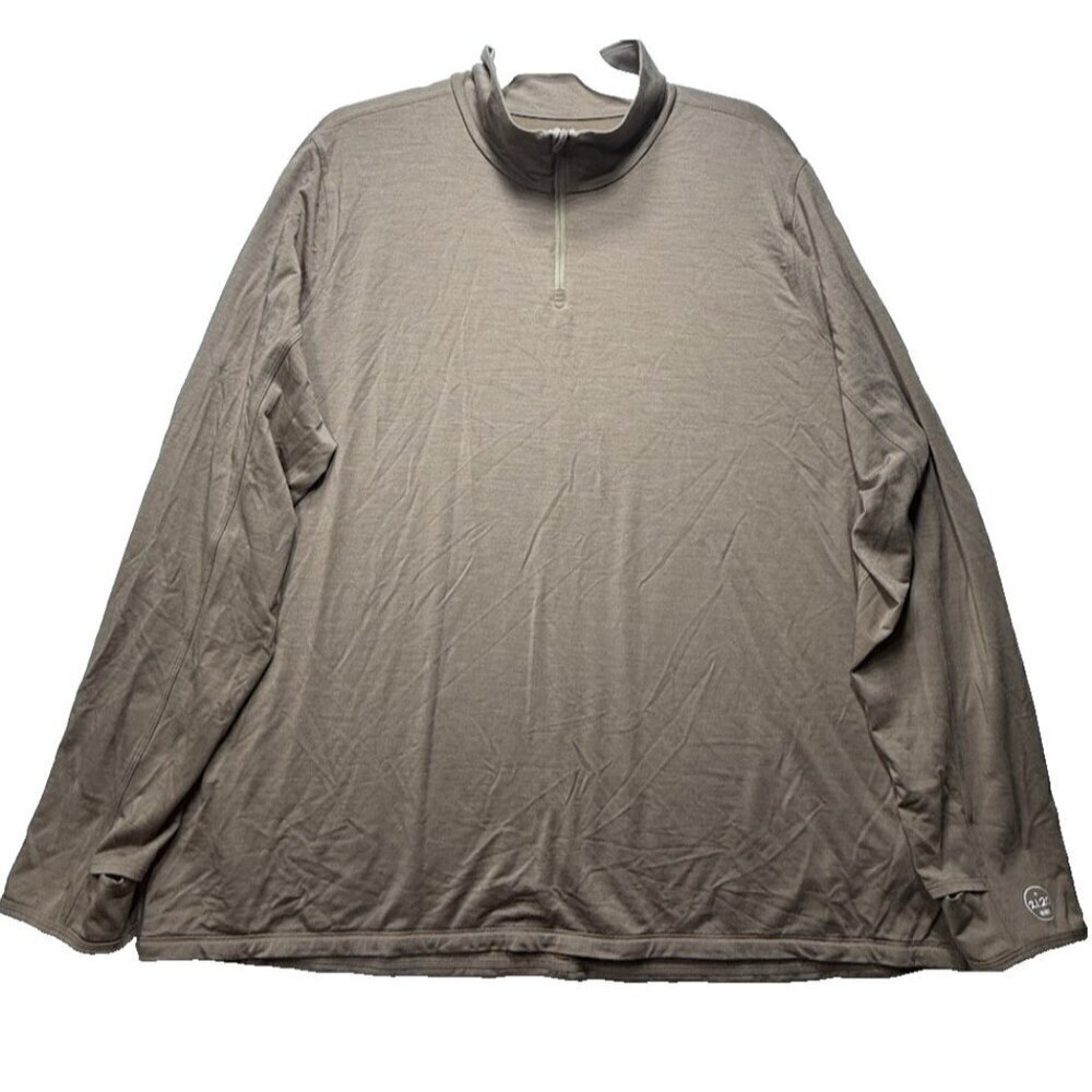 Allbirds Performance Brown Quarter Zip Merino Wool Blend Sweater Men’s Size XXXL